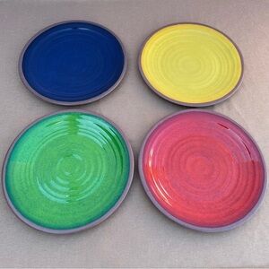 Melange 6-Piece Melamine “Multicolor Clay Collection” Dinnerware Set